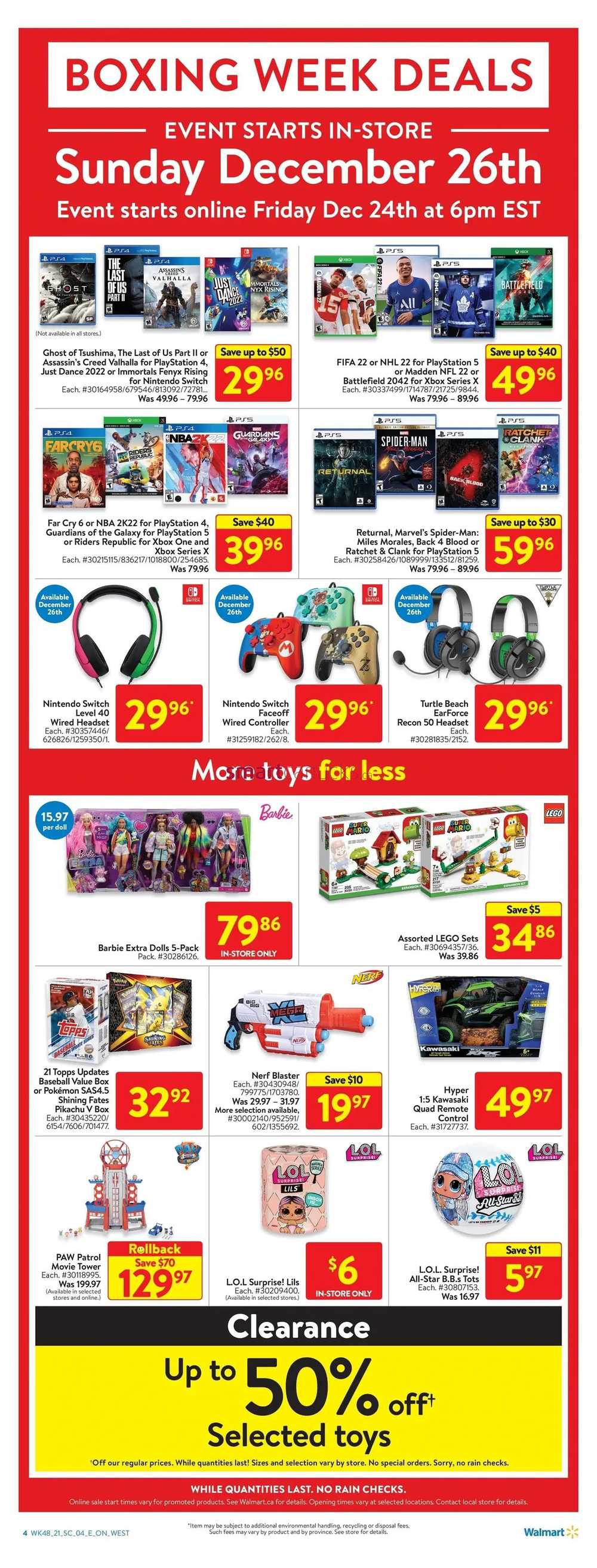 Walmart Boxing Week Deals Flyer December 26 to 29, 2021