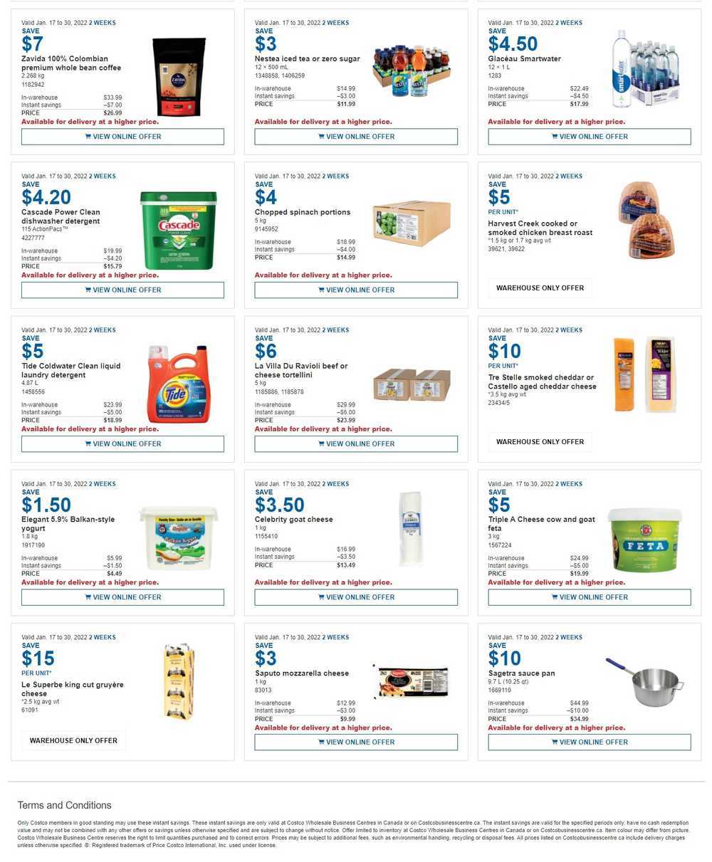 Costco Business Centre Instant Savings Flyer January 17 to 30