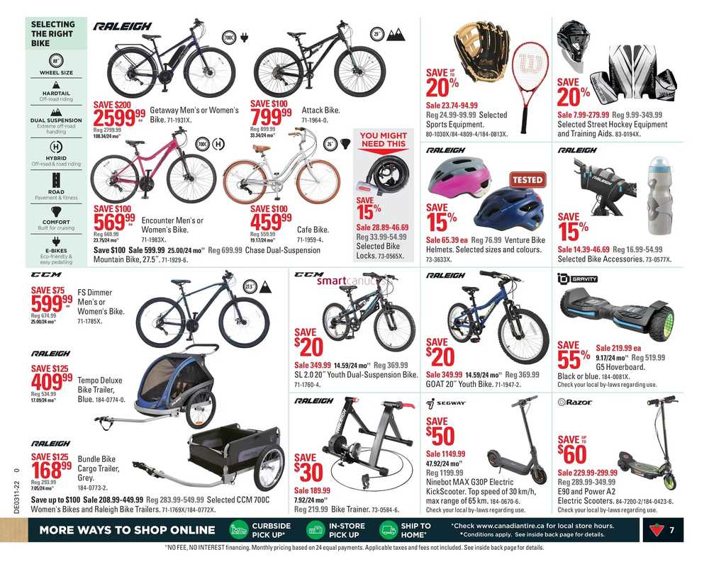 Canadian tire online shopping sales bikes