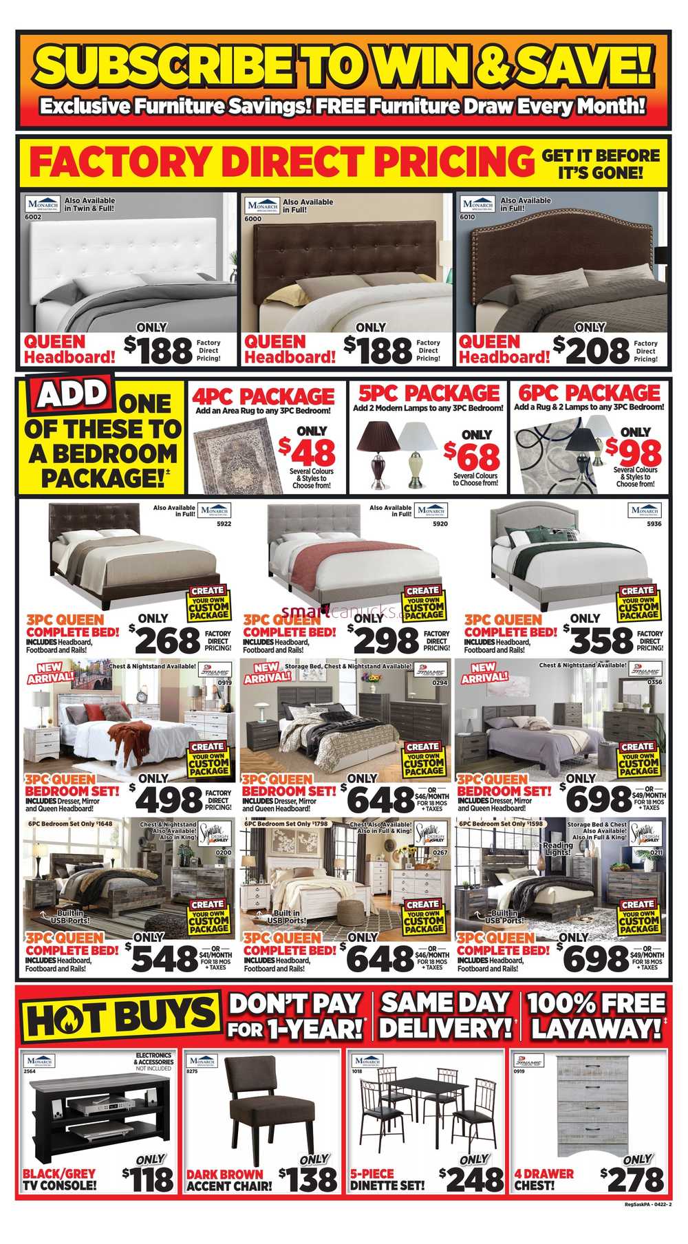 Surplus Furniture & Mattress Warehouse (Regina) Flyer April 11 to May 1