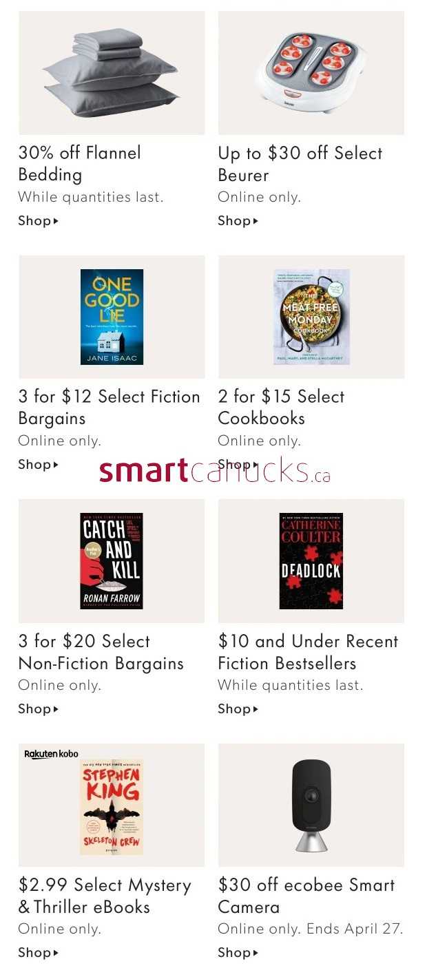 Chapters Indigo Online Deals Of The Week April To May