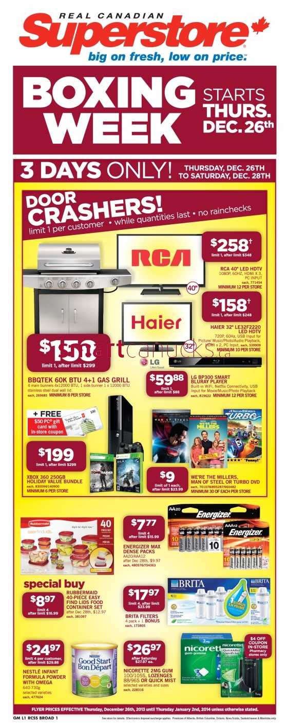 Real Canadian Superstore (ON) Boxing Day Flyer December 26 to 28, 2017