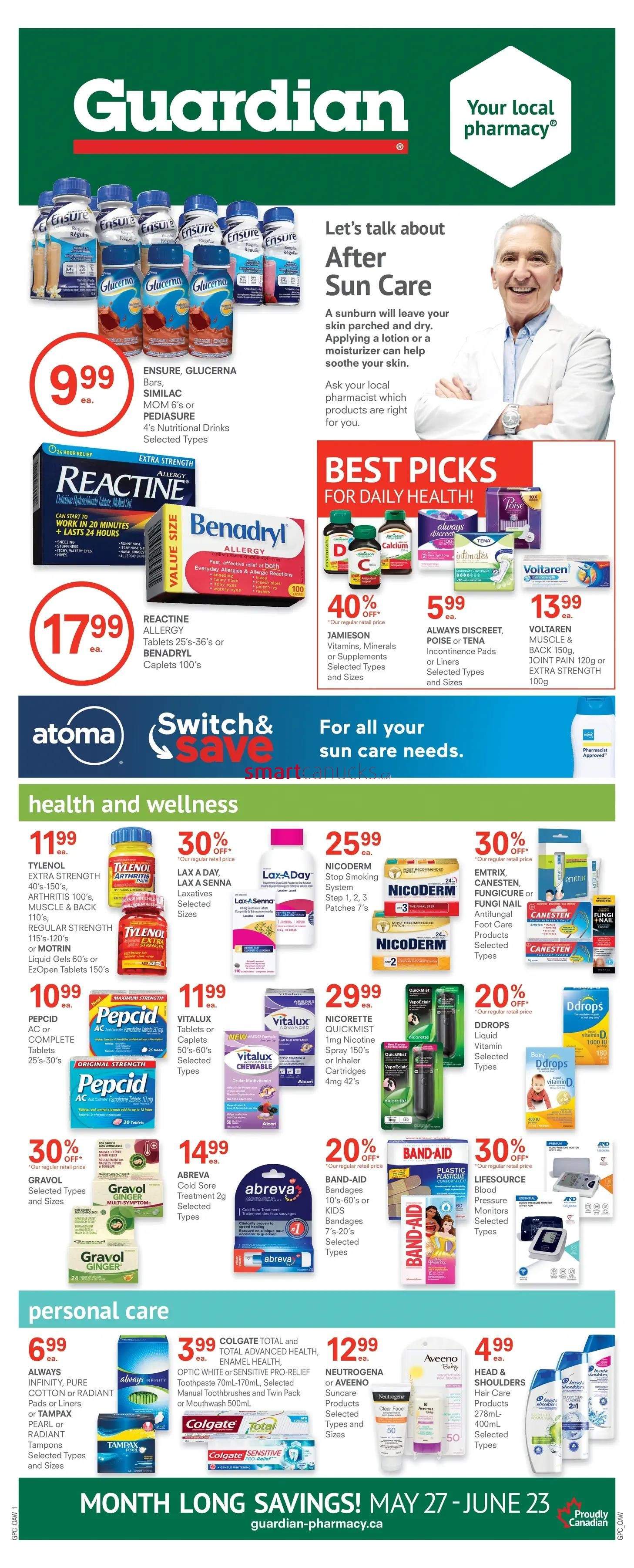 Guardian Pharmacy Monthly Flyer May 27 To June 23