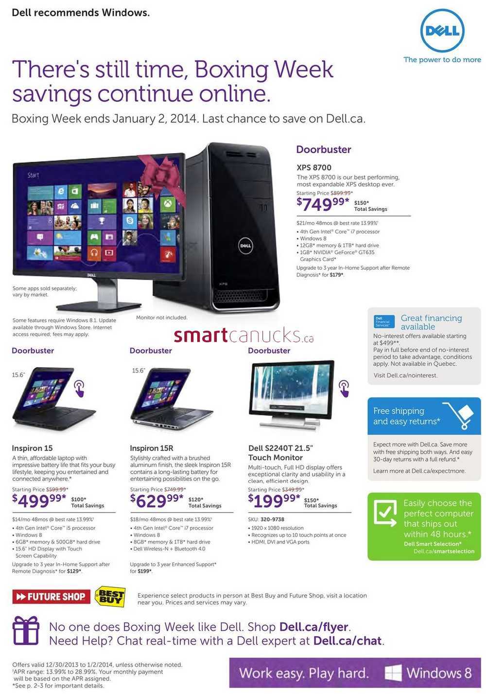 Dell.ca flyer December 30 to January 2