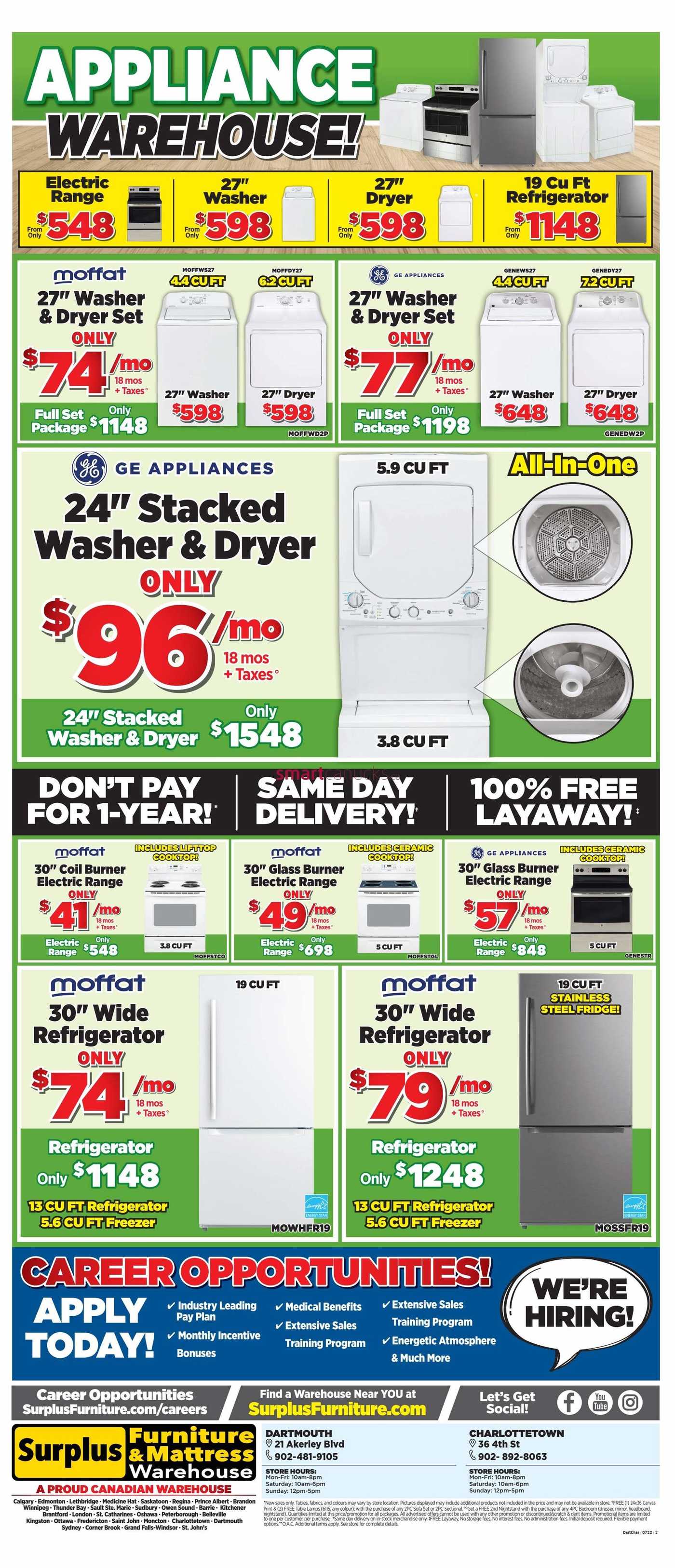 Surplus Furniture & Mattress Warehouse (Dartmouth) Flyer July 11 to 31