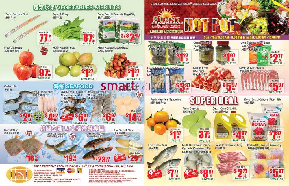 Sunny Food Mart(Leslie) flyer January 10 to 16