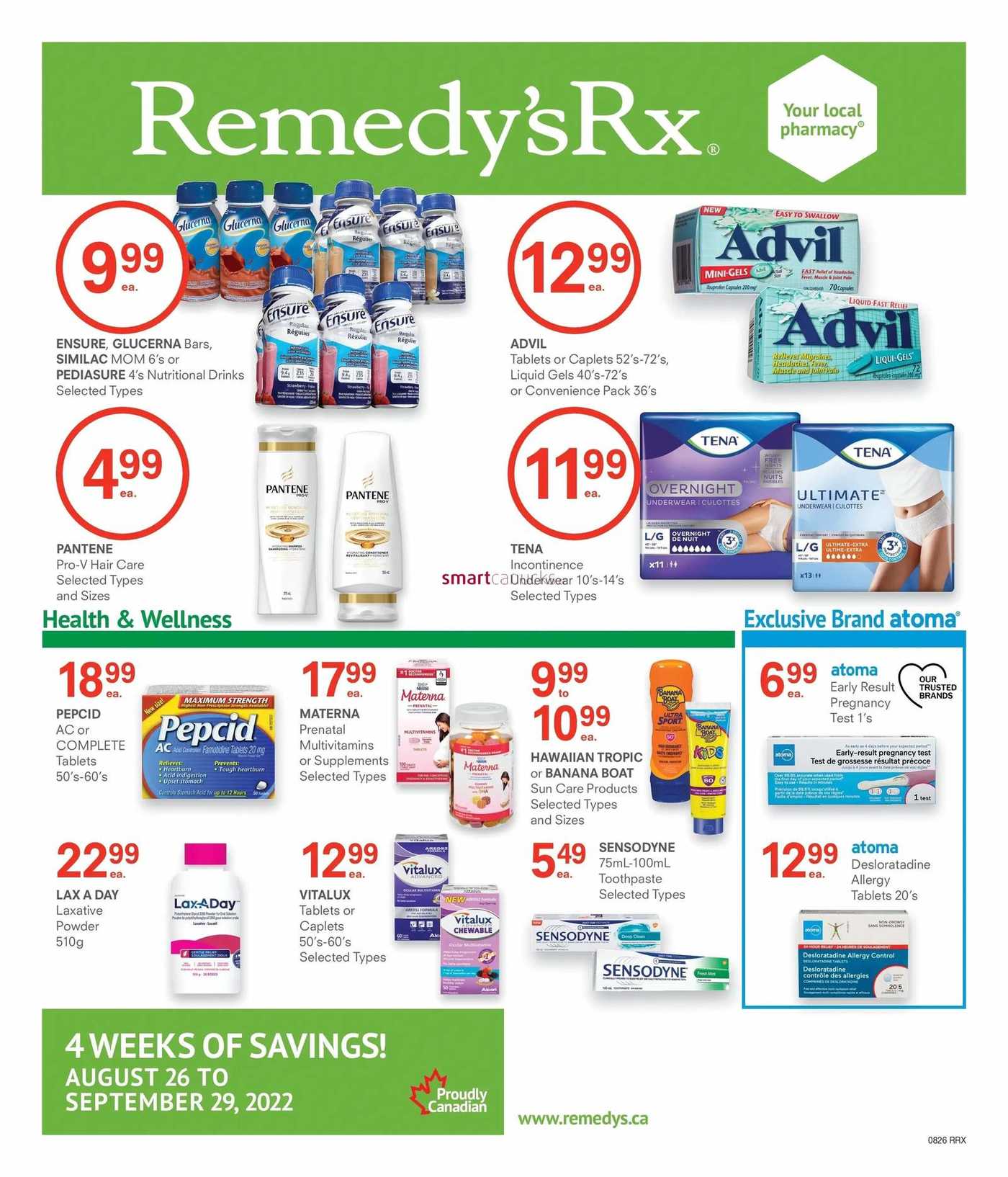 Remedy s RX Flyer August 26 To September 29