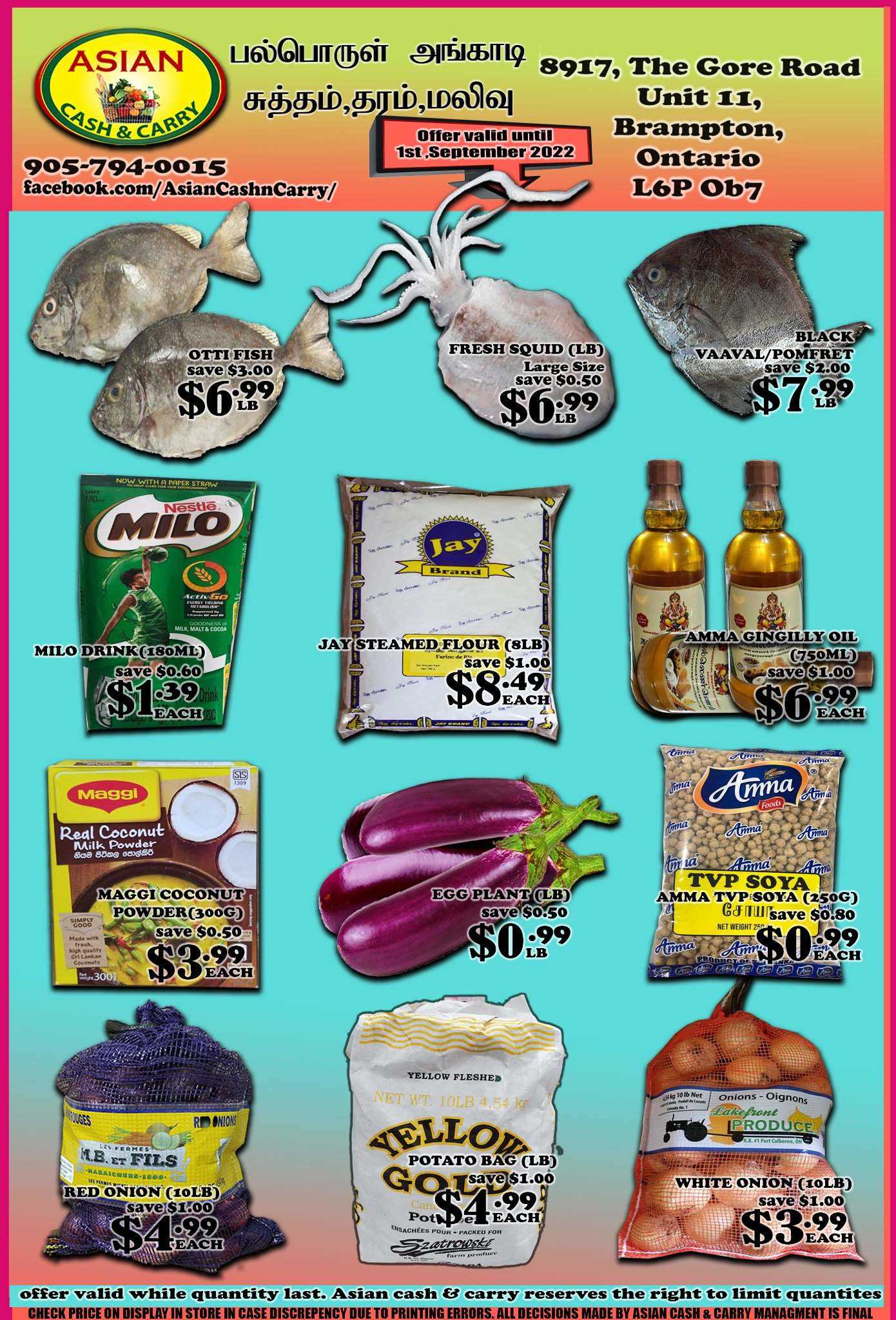 Asian Cash & Carry Flyer August 26 to September 1