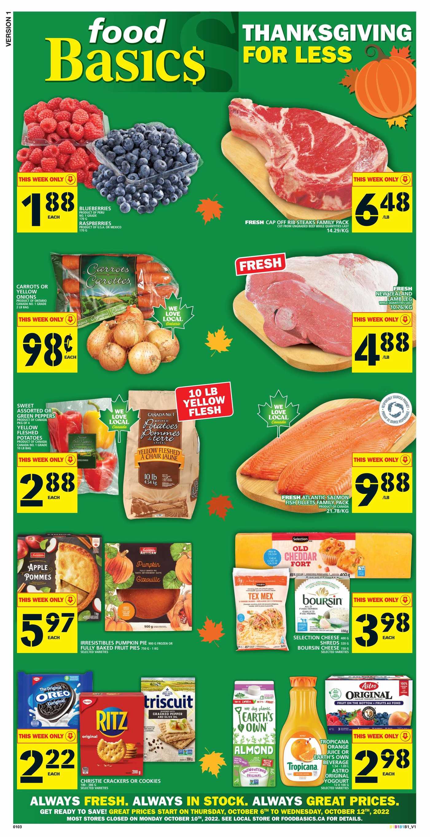 Food Basics Flyer October 6 To 12