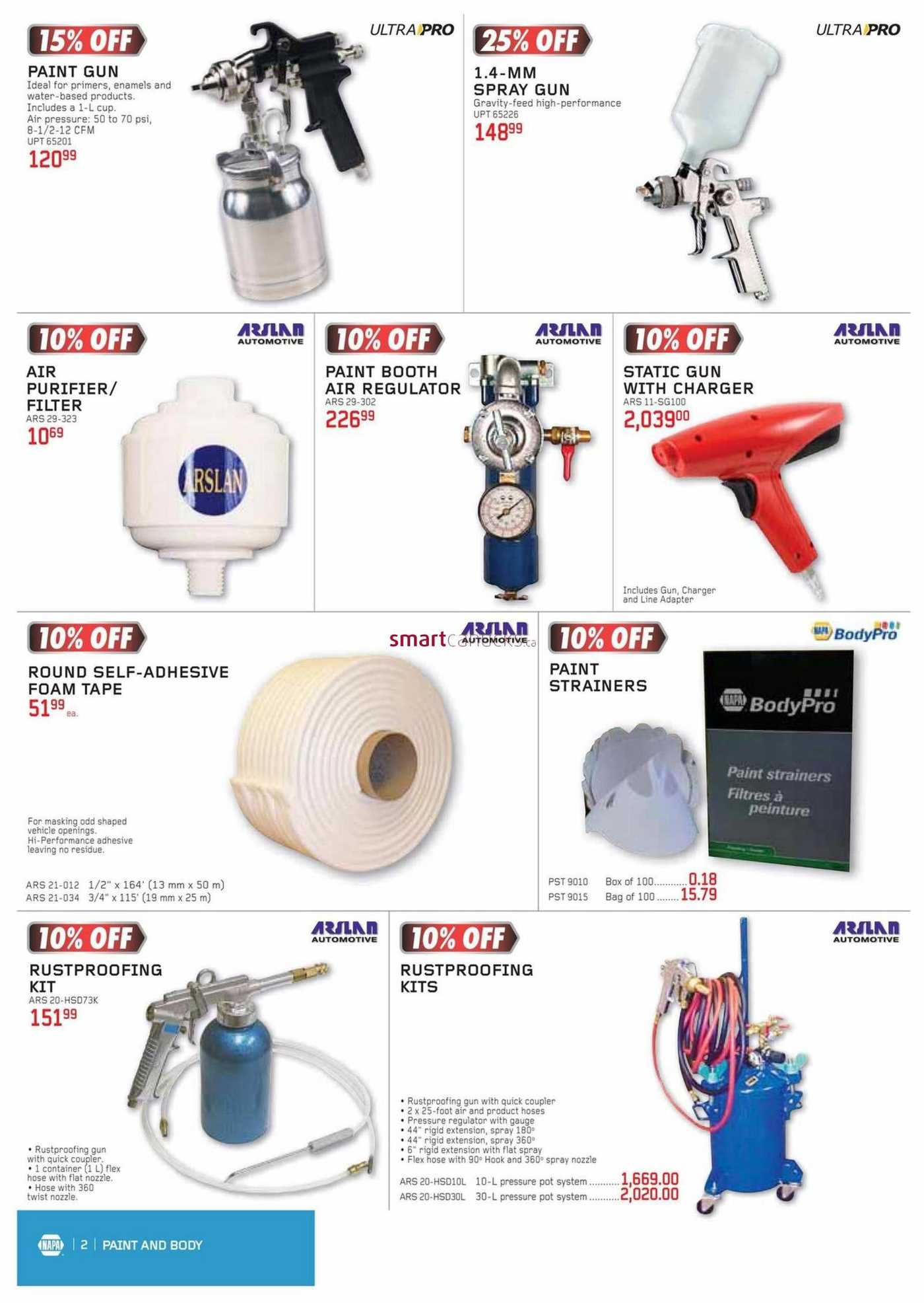 NAPA Auto Parts CMax Paint and Body Shop Supplies Flyer October 8 to