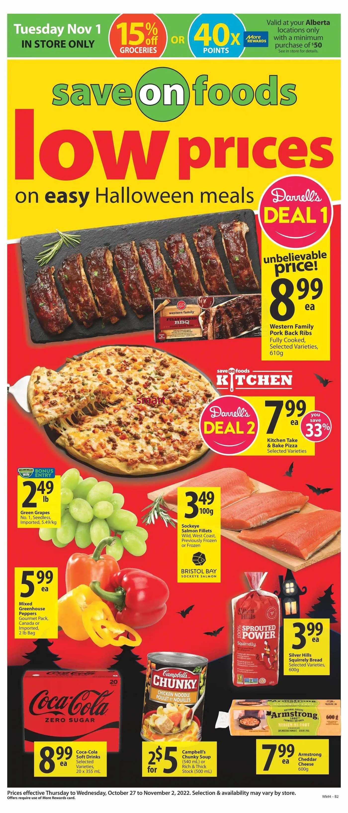 Save On Foods AB Flyer October 27 To November 2