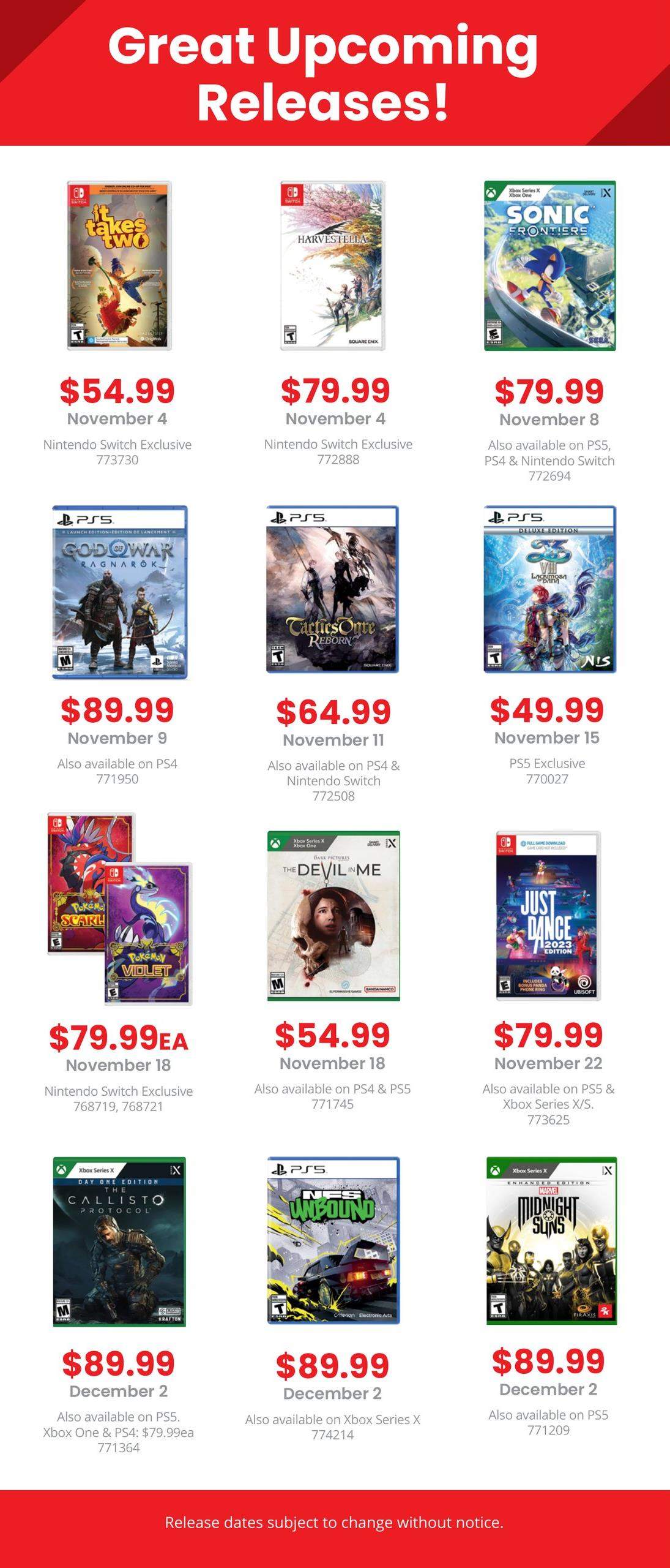 GameStop Flyer October 31 to November 27