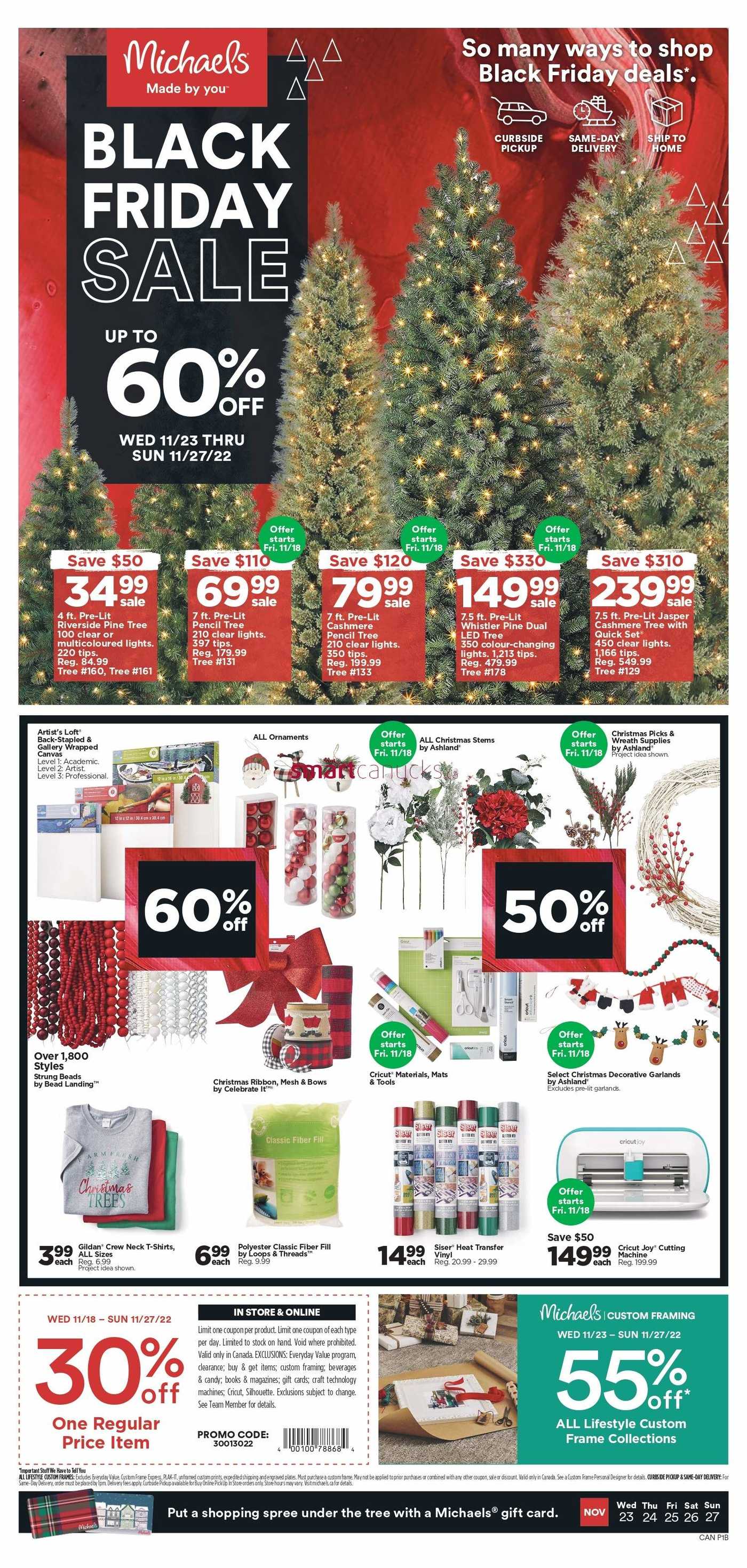 Michaels Canada Black Friday Flyer November 23 To 27 2022 Michaels Canada Black Friday Flyer November 23 To 27 2022