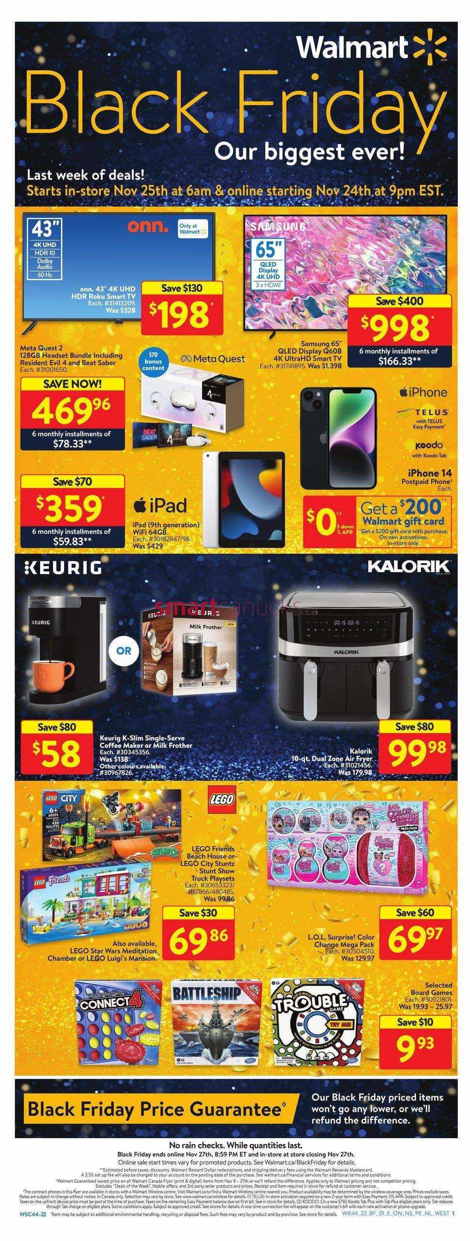 Walmart Black Friday Sale Flyer November 24 To 27 2022 Walmart Black Friday Sale Flyer November 24 To 27 2022