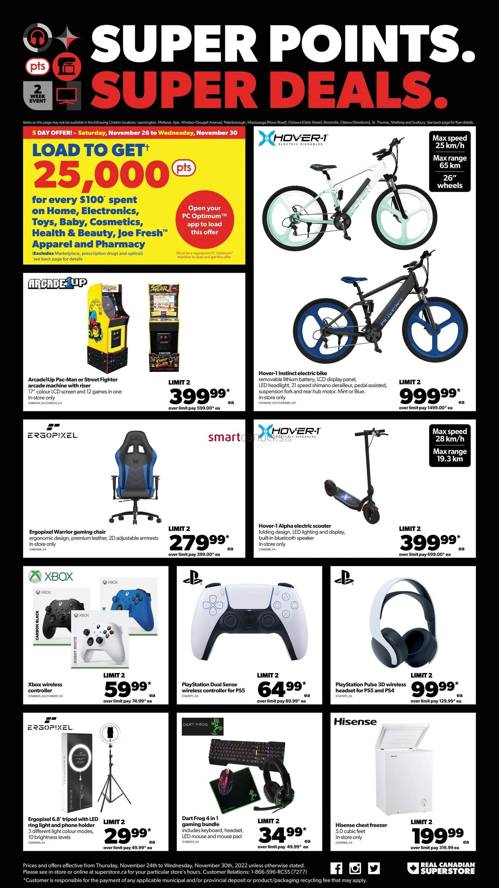 Real Canadian Superstore (ON) Super Points Super Deals Flyer November