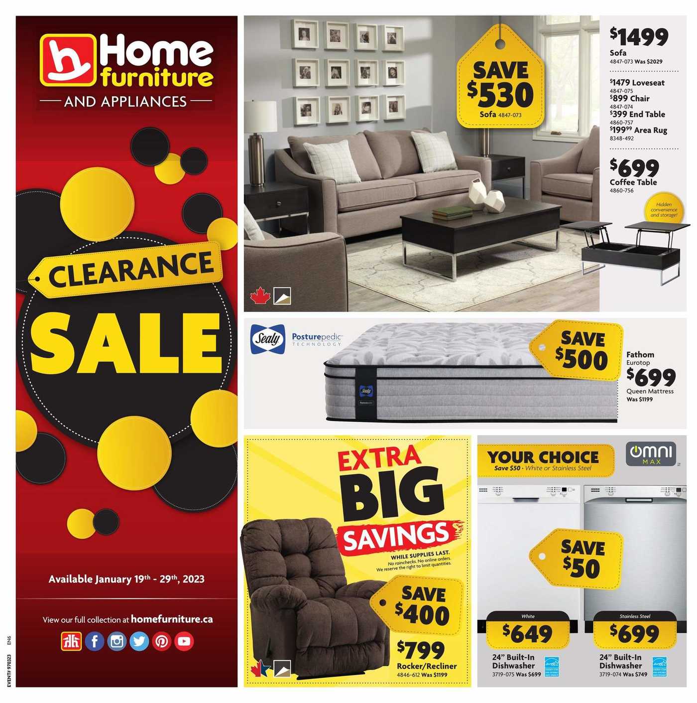Home Furniture ON Flyer January 19 To 29