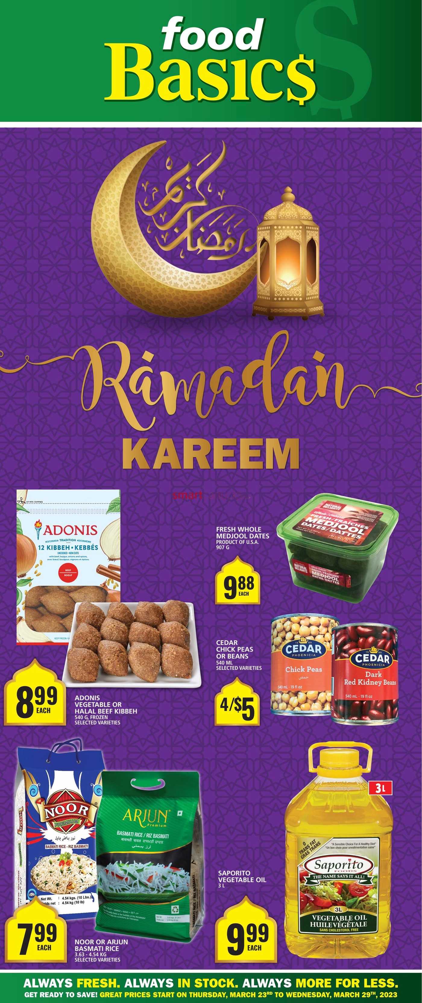 Food Basics Ramadan Flyer March 23 To 29