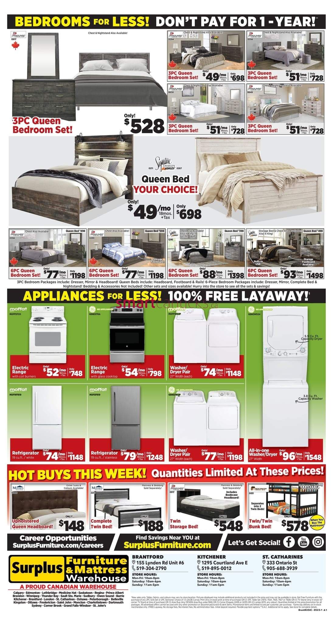 Surplus Furniture & Mattress Warehouse (St. Catharines) Flyer May 1 to 7