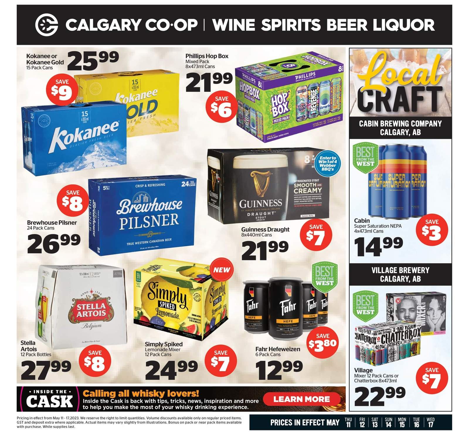 Calgary Coop Liquor Flyer May 11 to 17