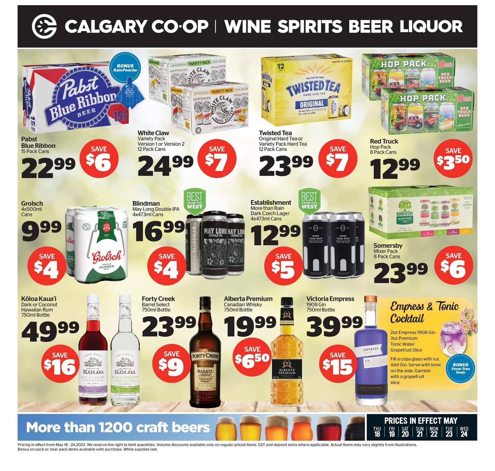 Calgary Co-op Liquor Flyer May 18 to 24