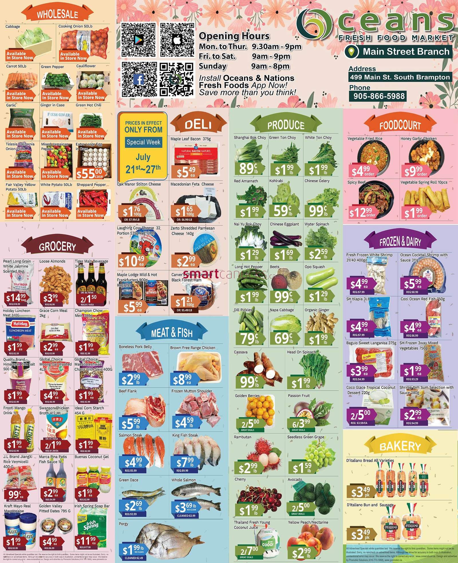 Oceans Fresh Food Market (main St., Brampton) Flyer July 21 To 27