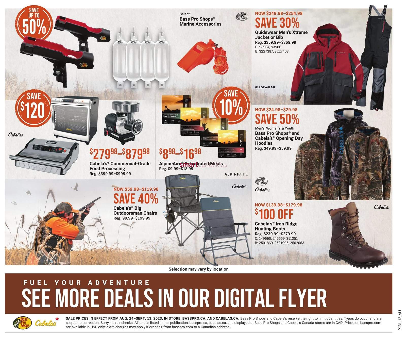 Bass Pro Shops Flyer August 24 to September 13