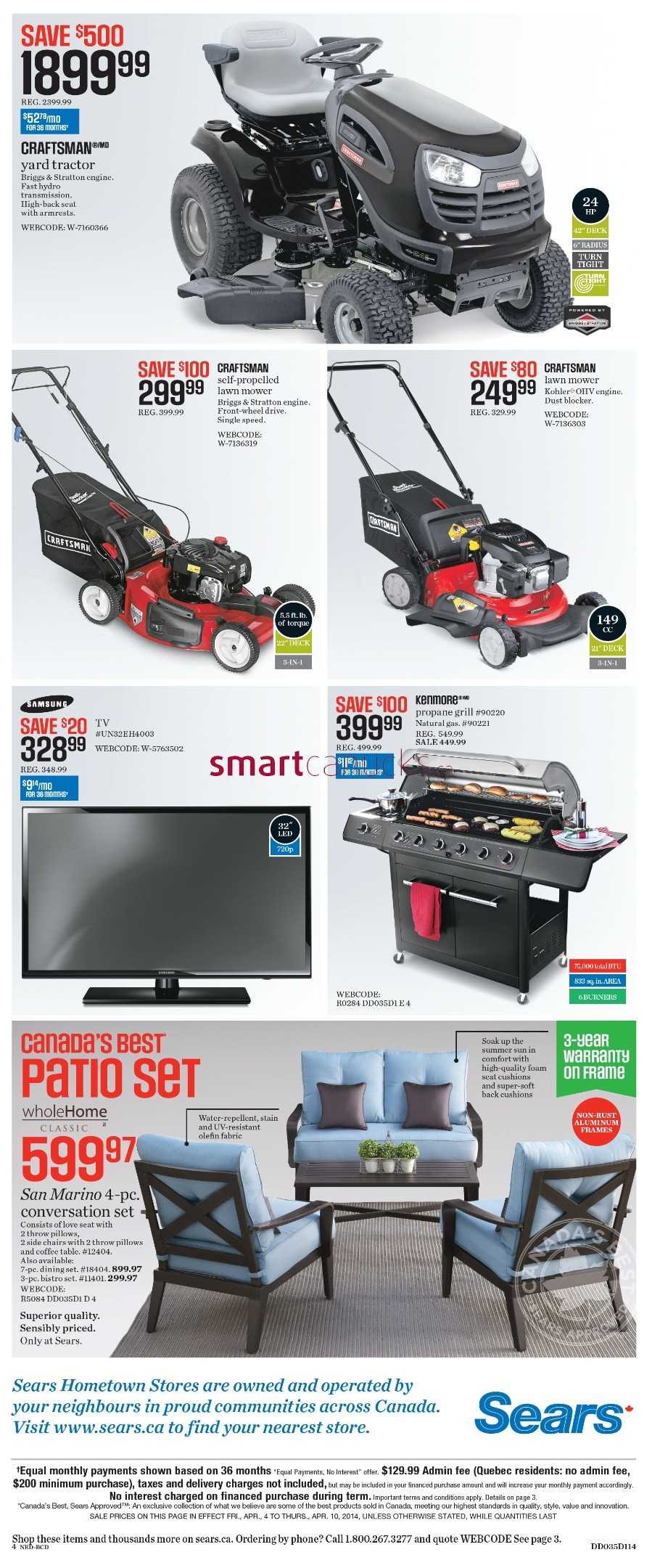 Sears flyer April 4 to 10