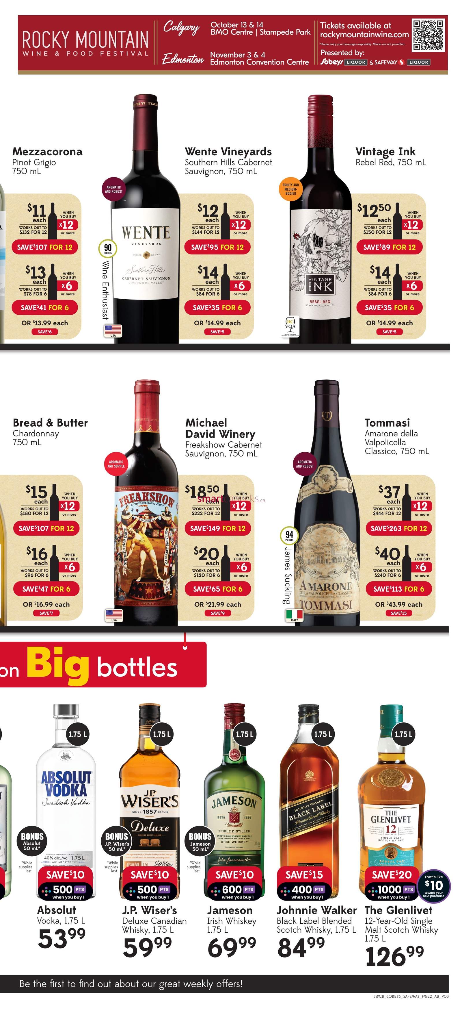 Sobeys/Safeway (AB) Liquor Flyer September 28 to October 4