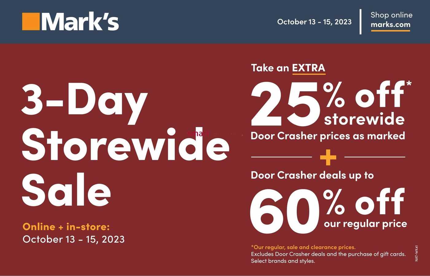 Mark s Flyer October 13 To 15