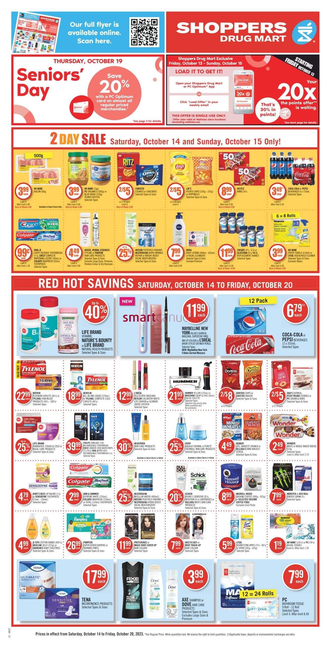 Shoppers Drug Mart (West) Flyer October 14 to 20