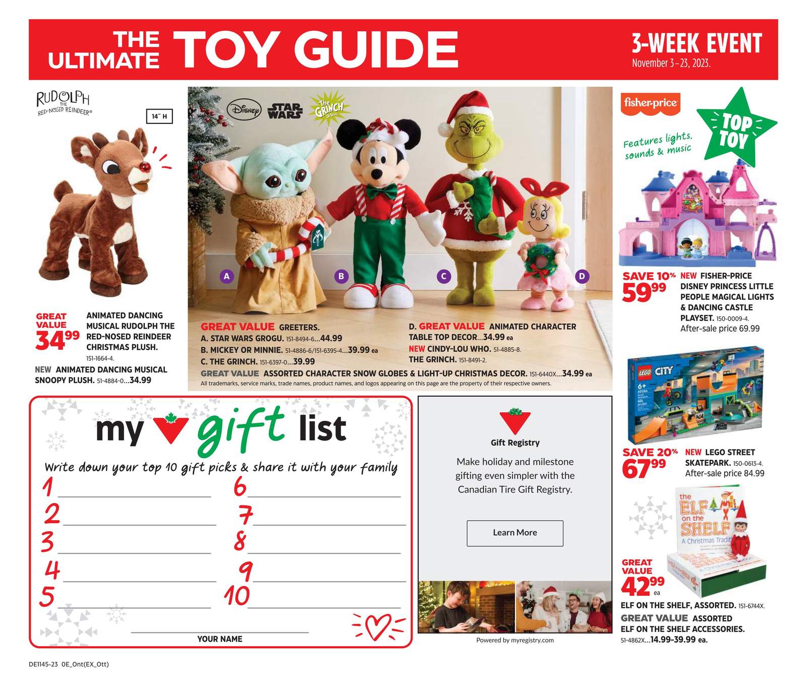 Canadian Tire Toy Guide November 3 to 23