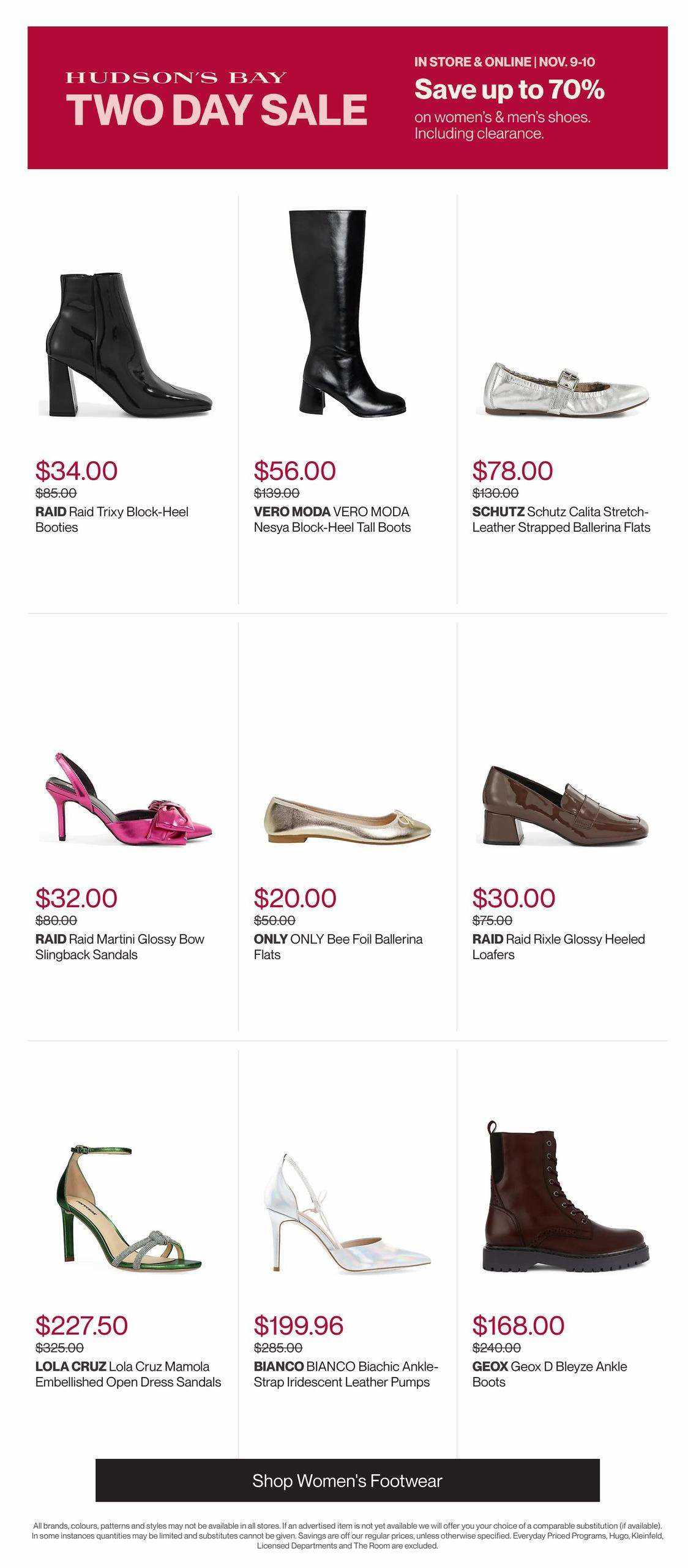 Hudson bay shoe on sale sale