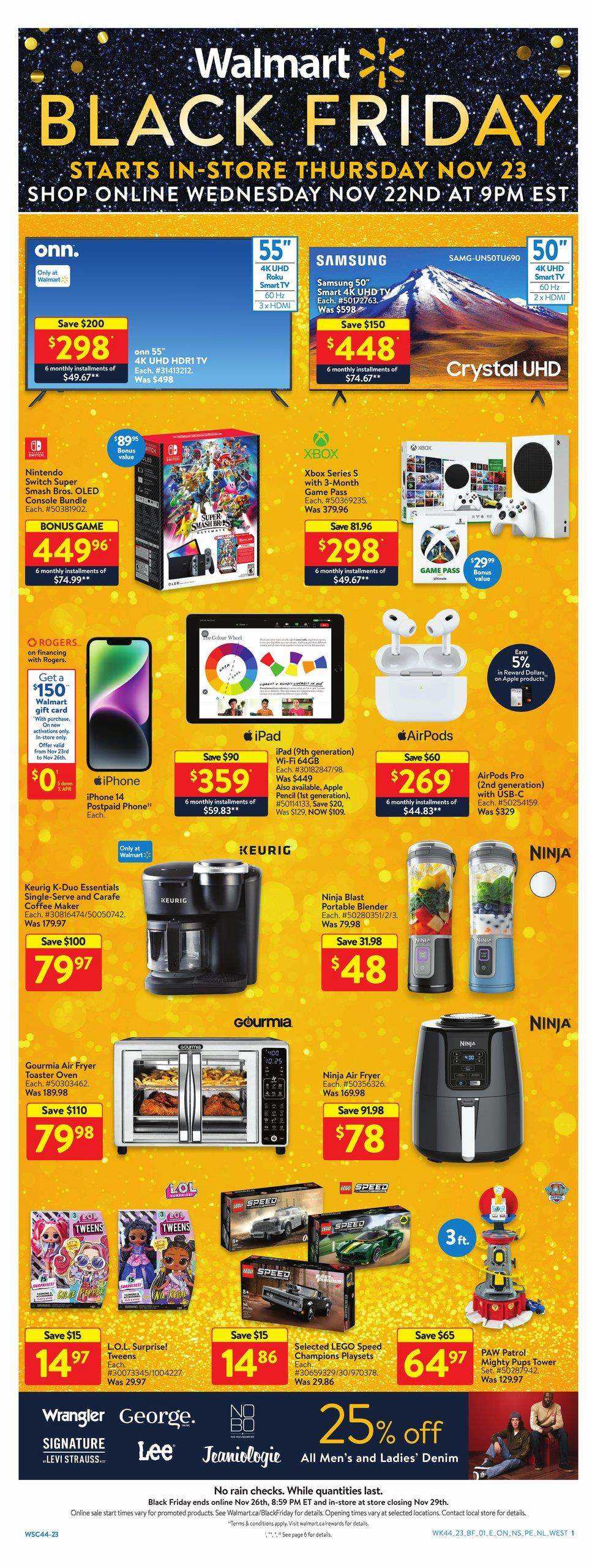 Walmart Black Friday Flyer November 23 To 29 2023