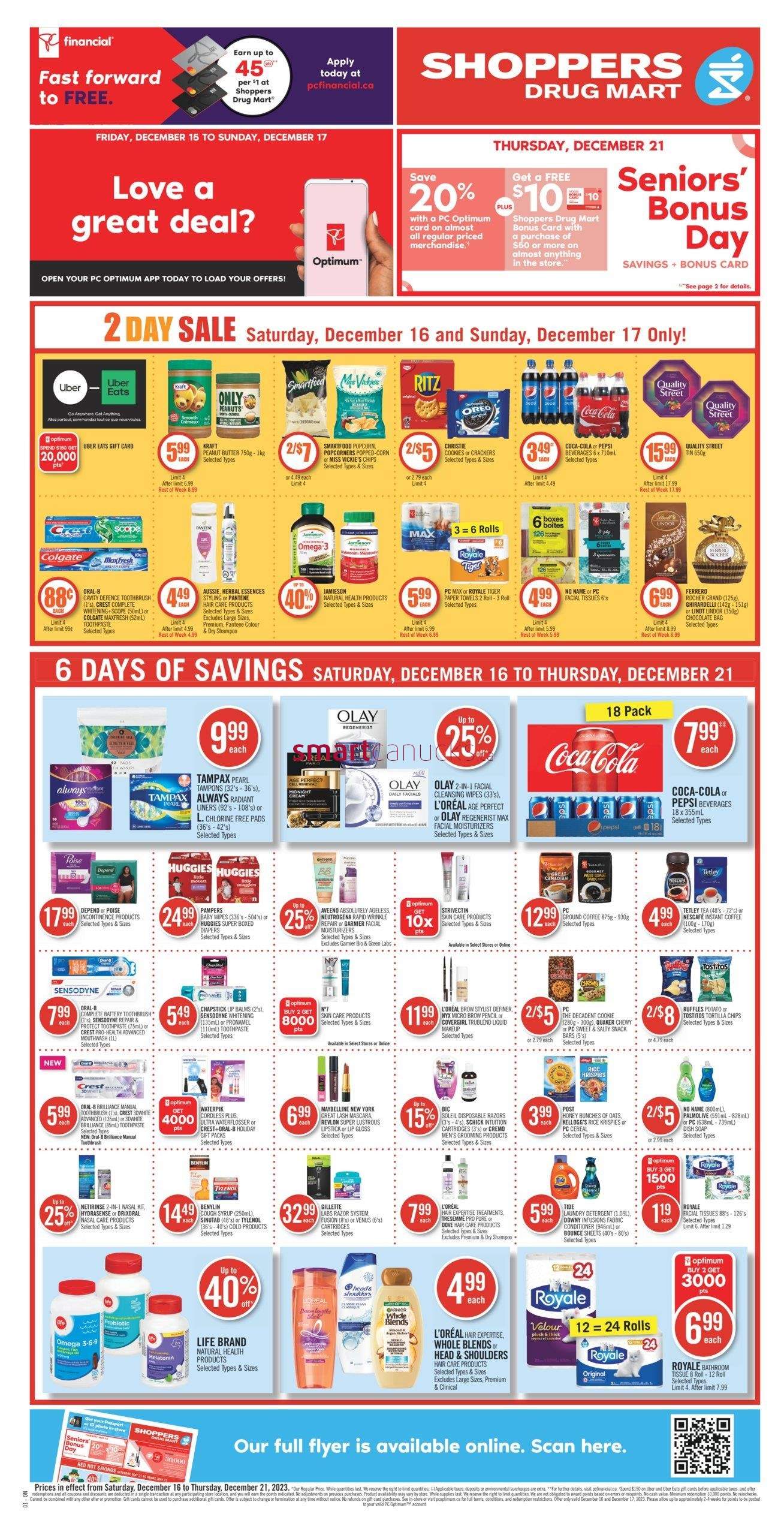 Shoppers Drug Mart (ON) Flyer December 16 to 21