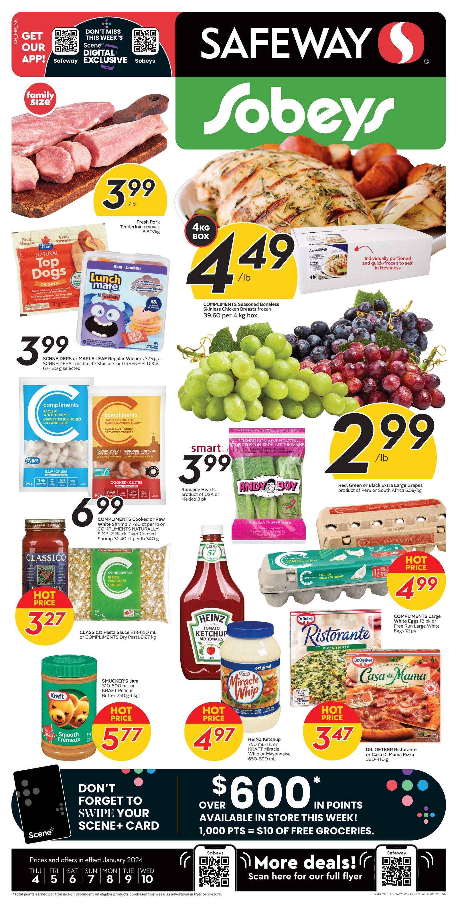 Sobeys/Safeway (AB, SK & MB) Flyer January 4 to 10