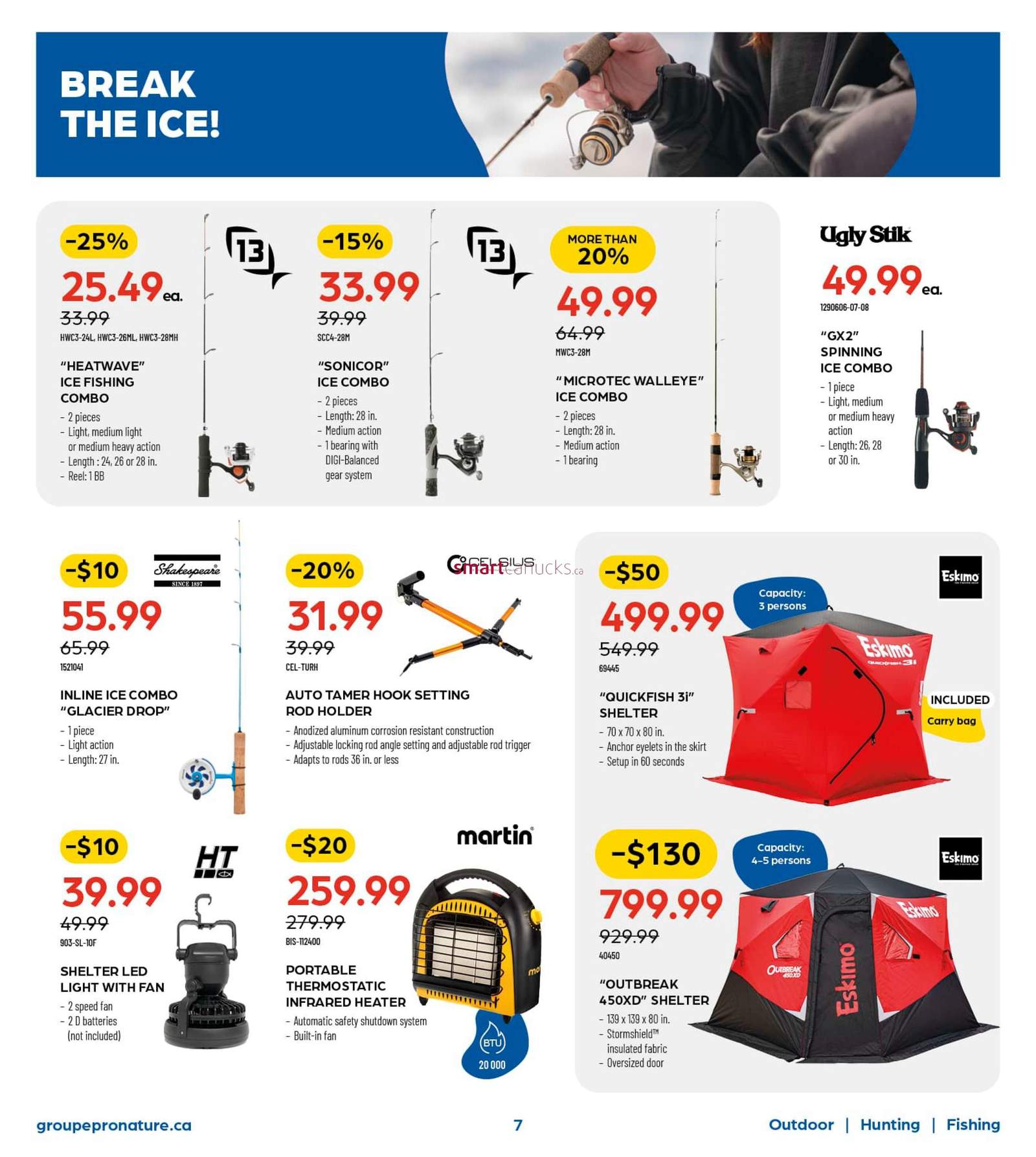 HEATWAVE ICE FISHING COMBO, Pronature deals this week, Pronature flyer