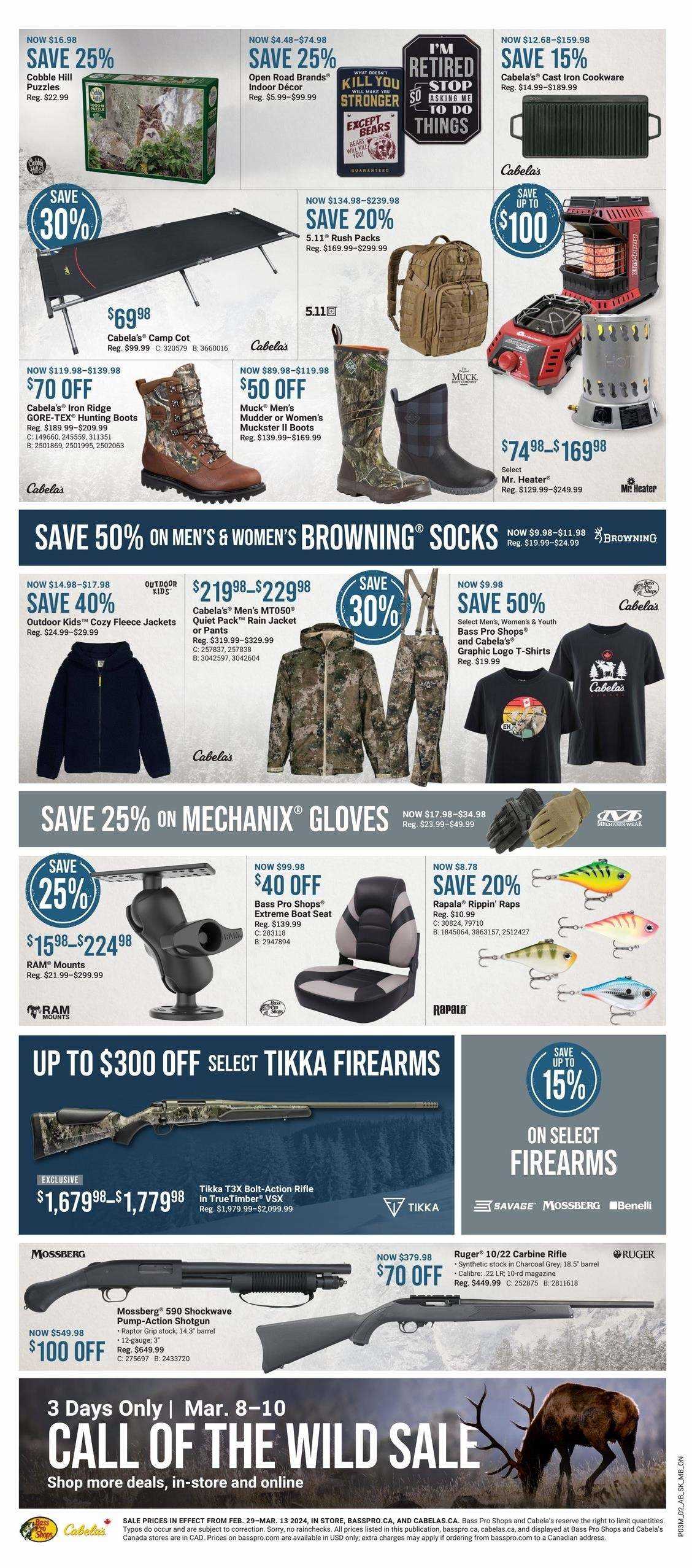 Cabela's Flyer February 29 to March 13