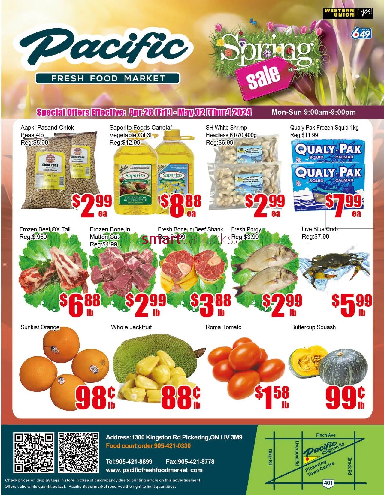 Pacific Fresh Food Market (Pickering) Flyer April 26 to May 2