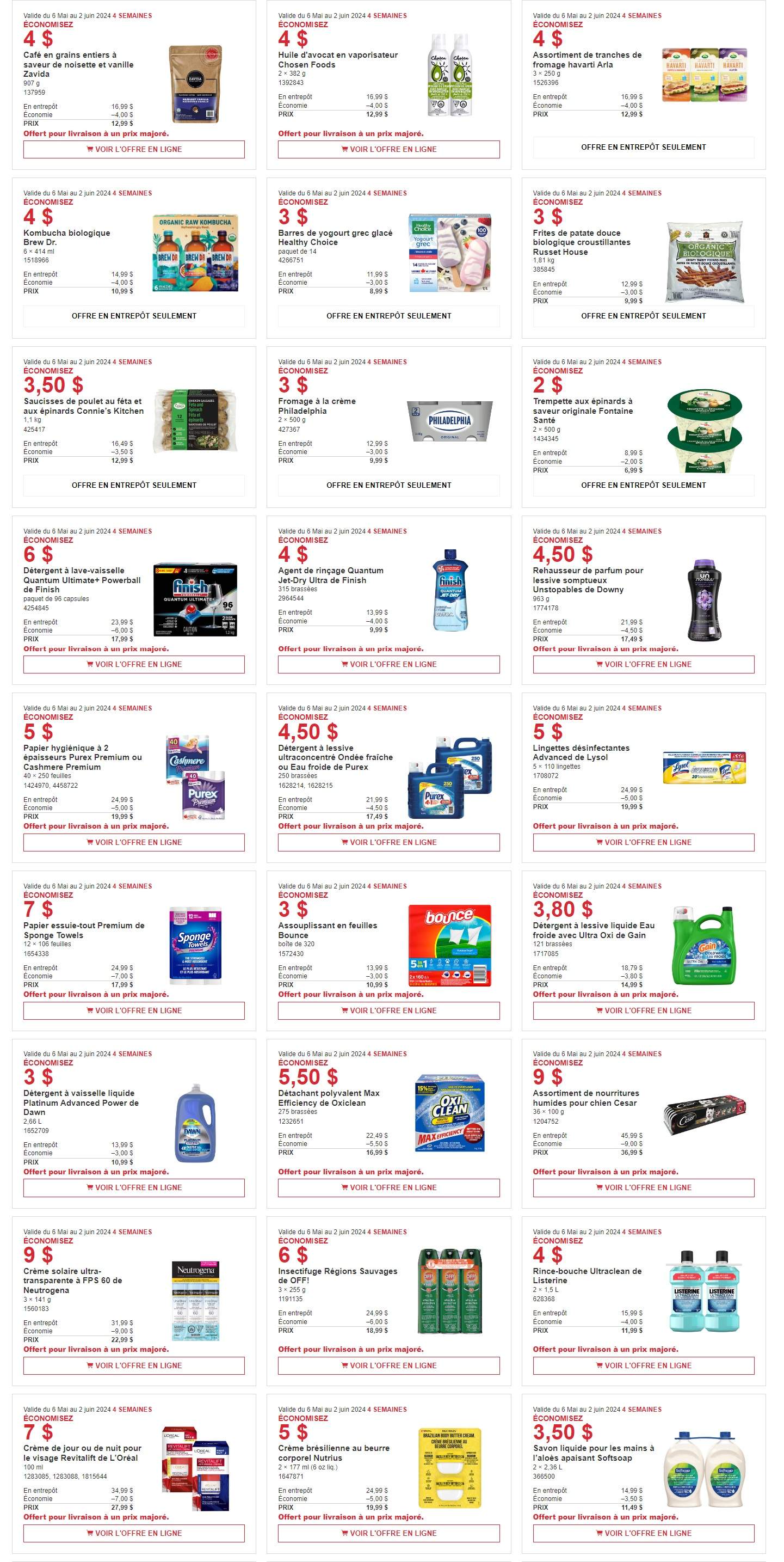 Costco (QC) Weekly Savings May 6 to June 2