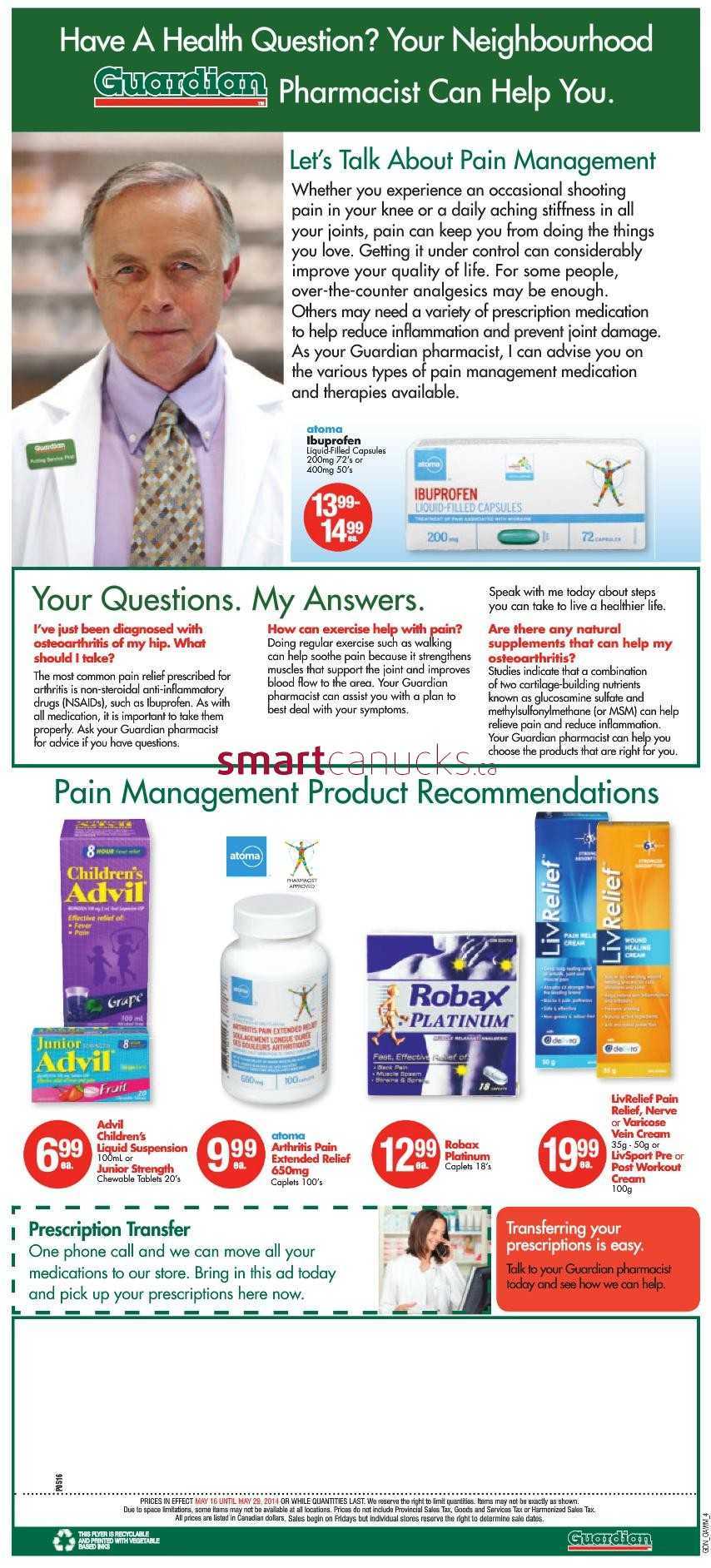 Guardian Drugs Prescription Centre flyer May 16 to 29