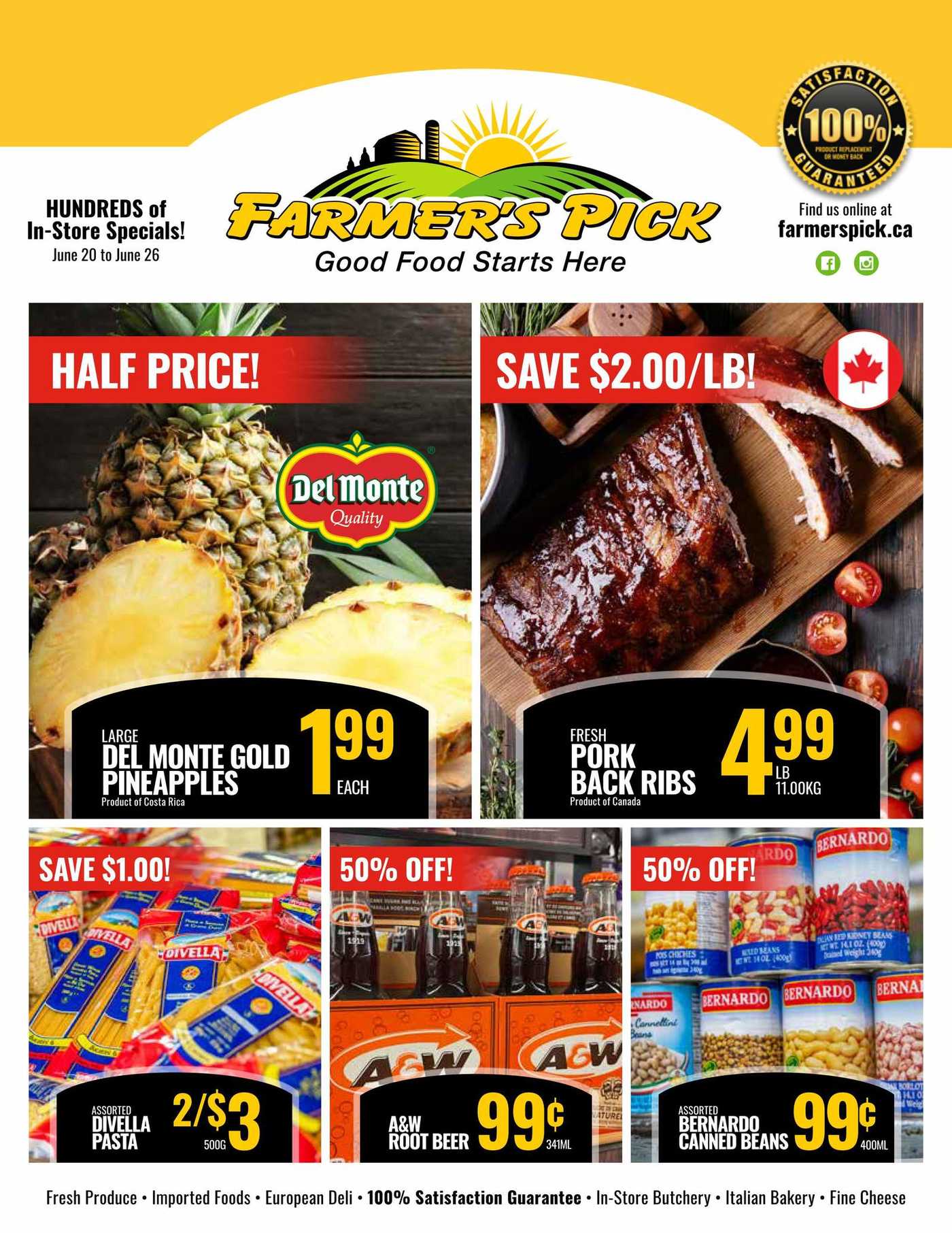 Farmer's Pick Flyer June 20 to 26