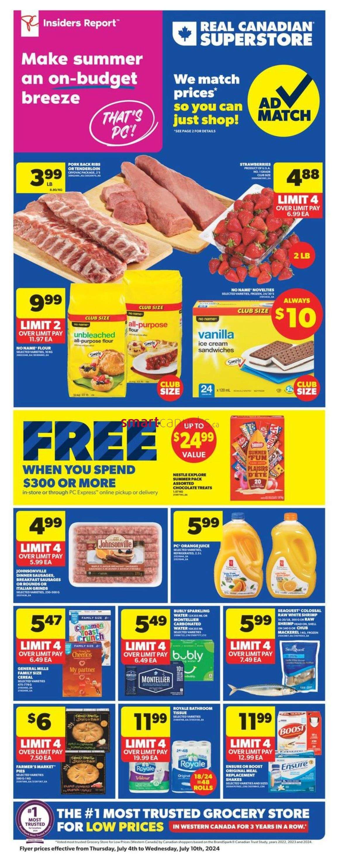 Real Canadian Superstore (West) Flyer July 4 to 10