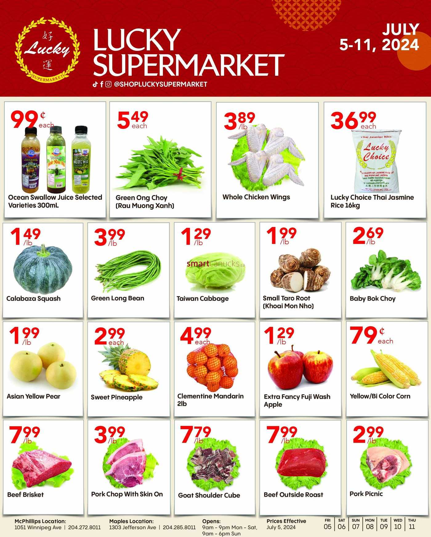 Lucky Supermarket (Winnipeg) Flyer July 5 to 11