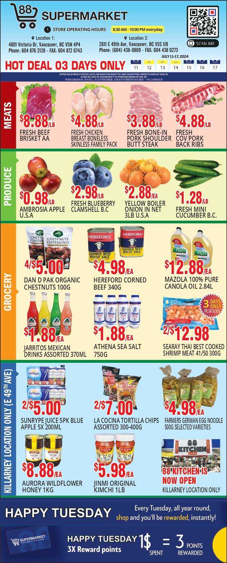 88 Supermarket Flyer July 11 to 17