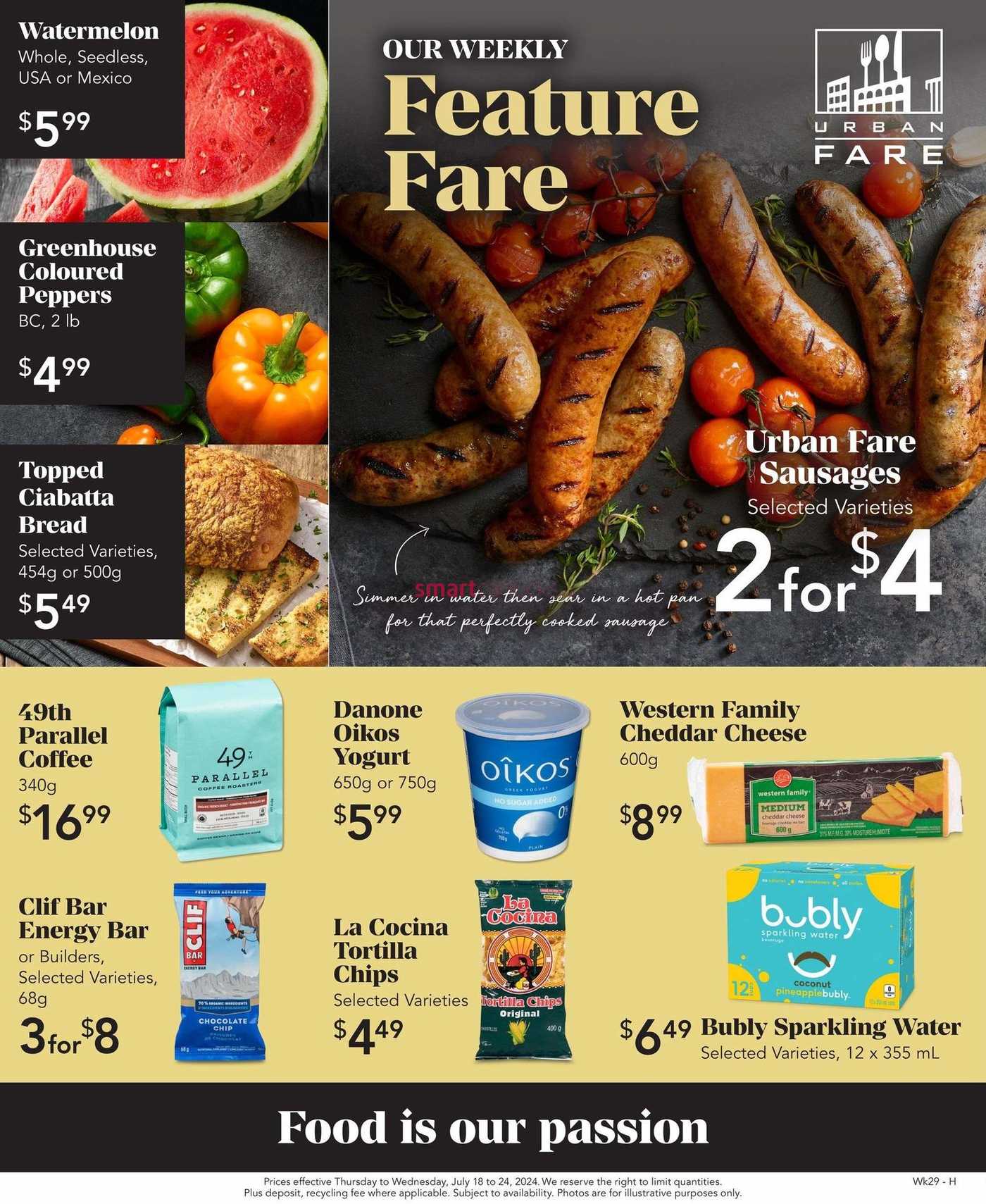 Urban Fare Flyer July 18 to 24