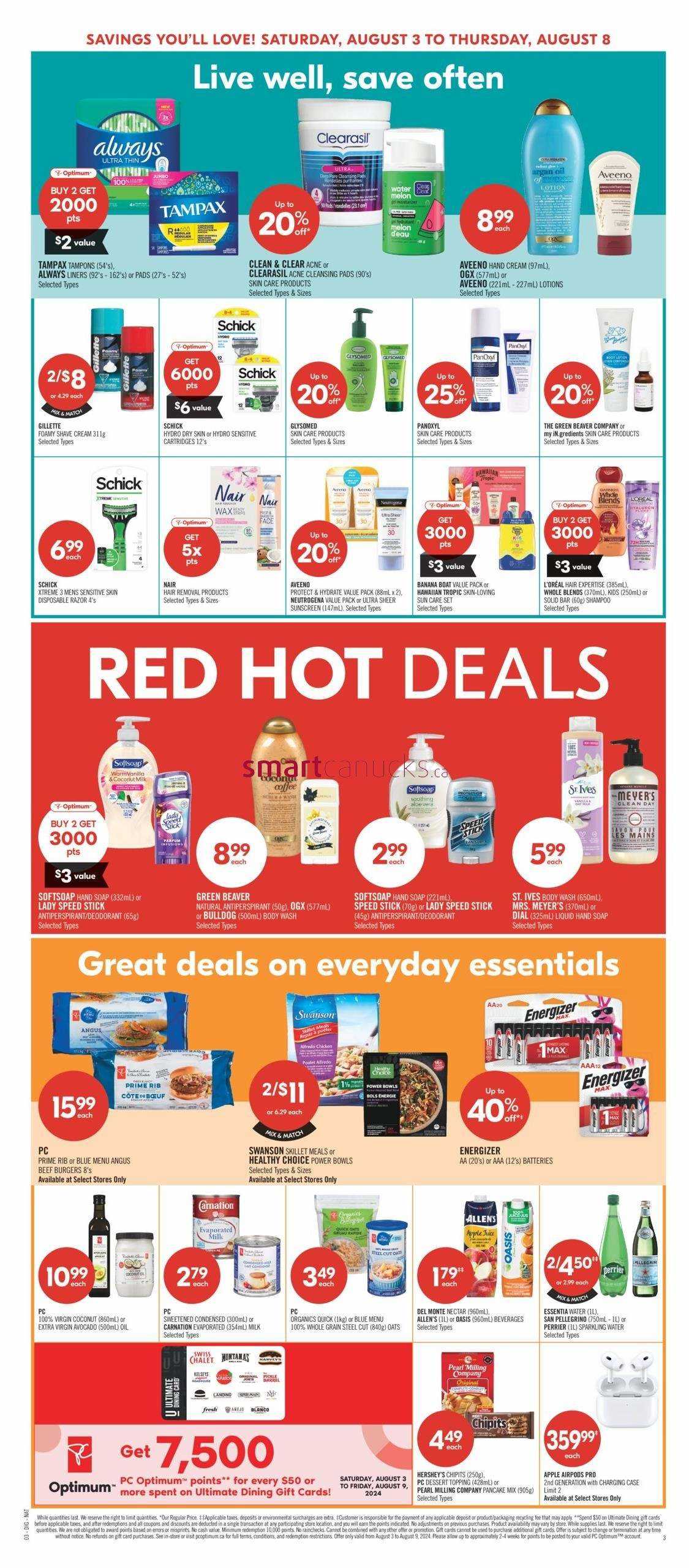 Shoppers Drug Mart (ON) Flyer August 3 to 8