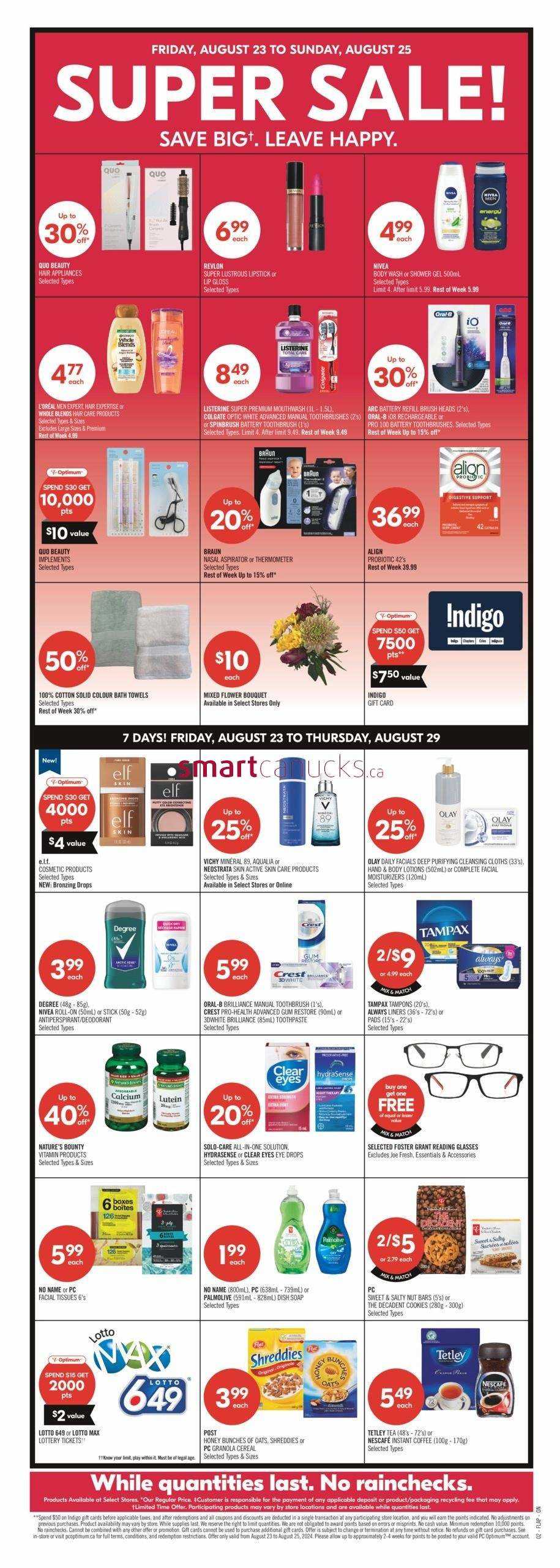 Shoppers Drug Mart (ON) Flyer August 24 to 29