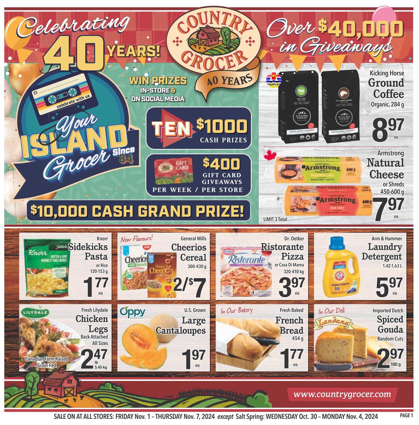 Country Grocer Flyer November 1 to 7