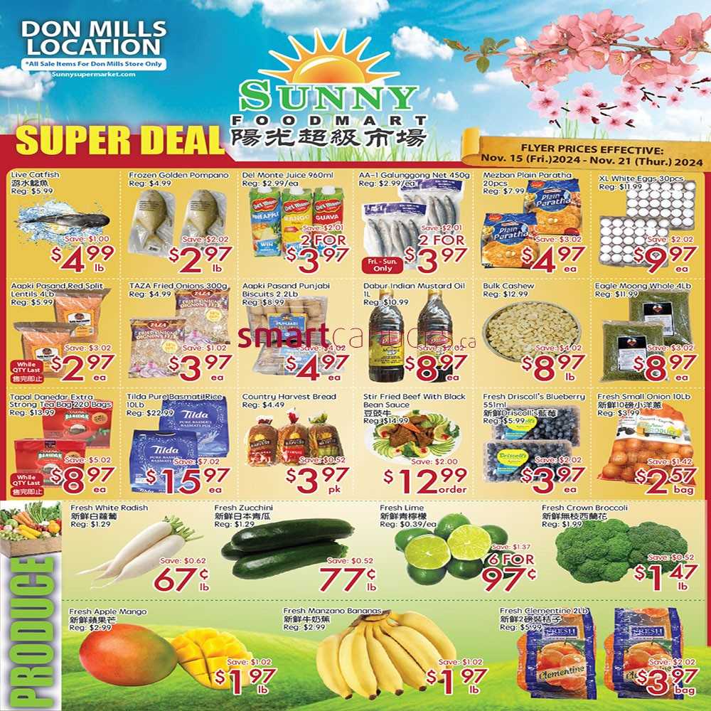 Sunny Foodmart (Don Mills) Flyer November 15 to 21