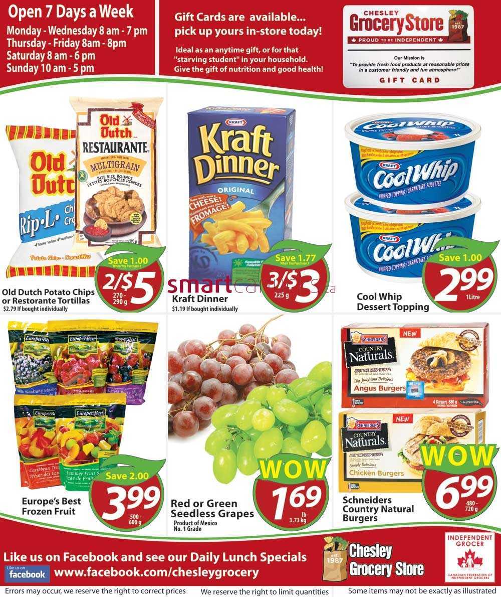 Chesley Grocery Store flyer June 20 to 26